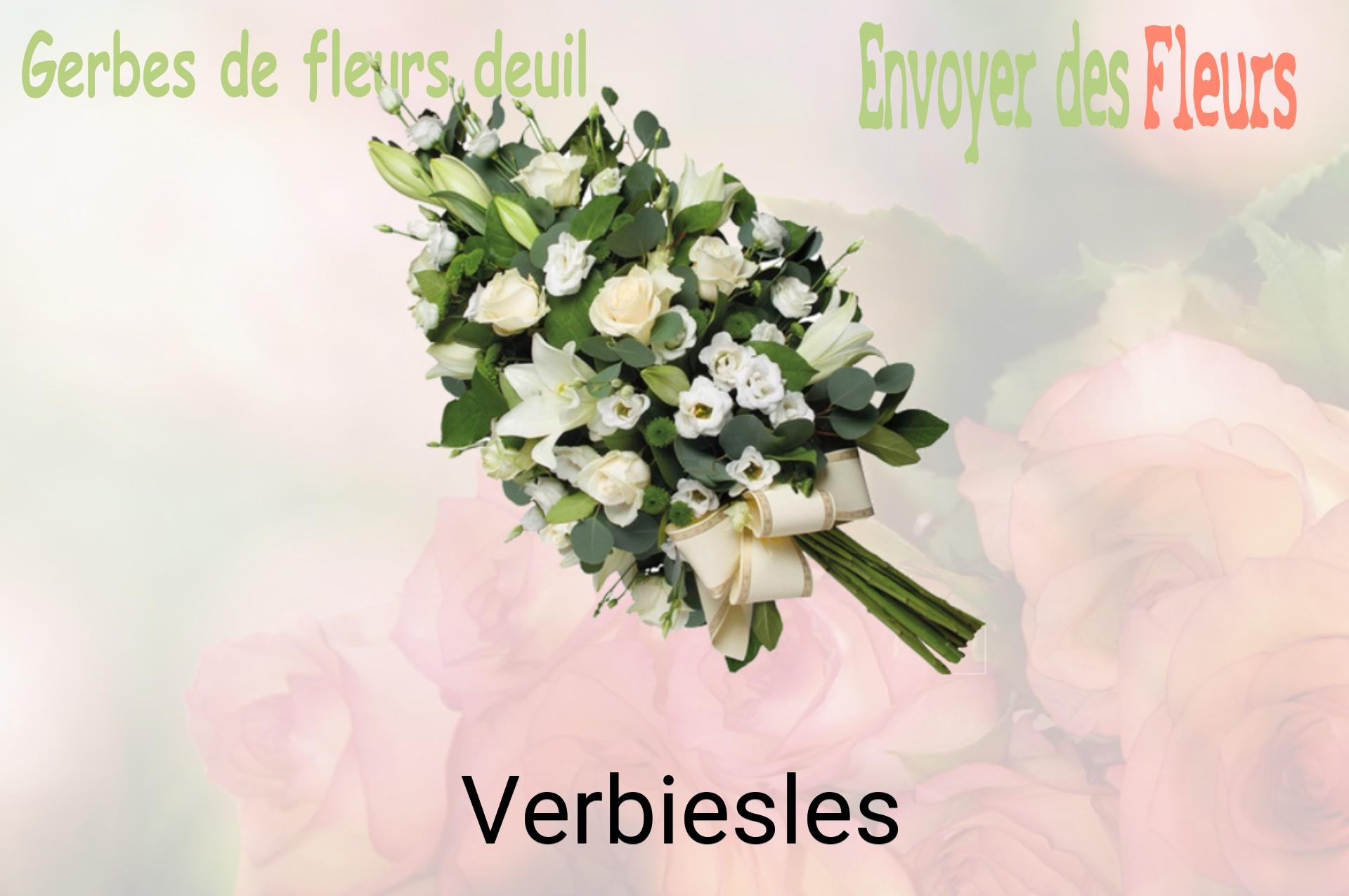 Gerbe de fleurs de deuil livrée à Verbiesles